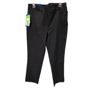 NWT Hilary Radley Womens Tummy Control Panel Pants Black Size Large 27" Inseam L